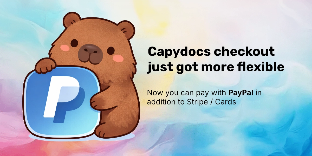 PayPal joins Capydocs checkout