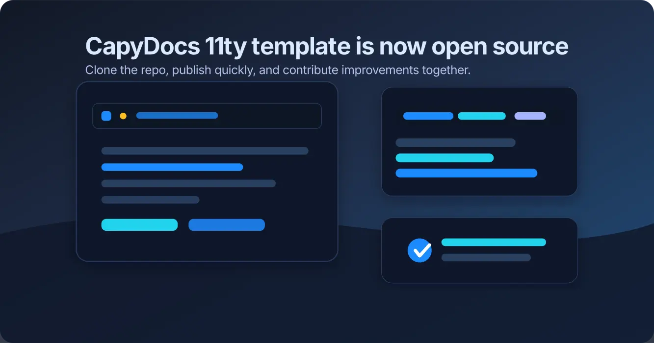 Capydocs 11ty template is now open source